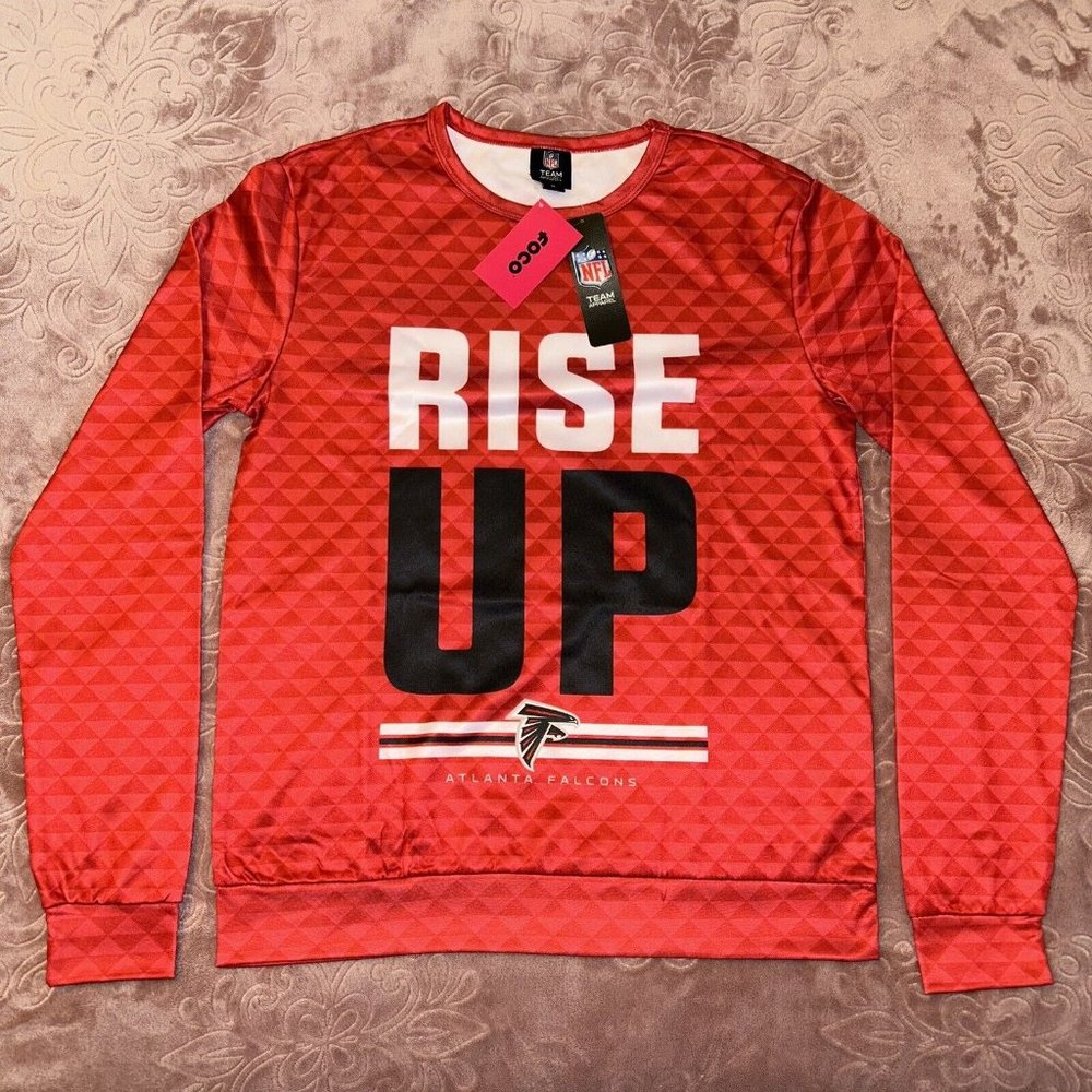 Atlanta Falcons Pullover Sweatshirt Medium NFL Shirt RISE UP Slogan